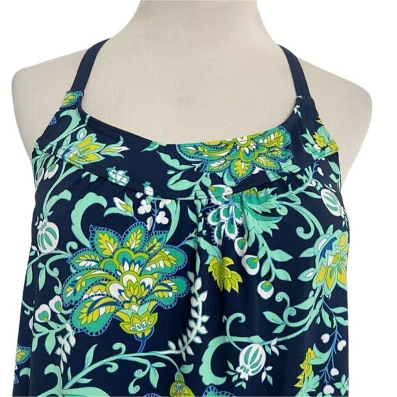 Lands' End Size 4 Tankini Top Swimwear Swimsuit Beach Floral Colorful - Picture 2 of 6